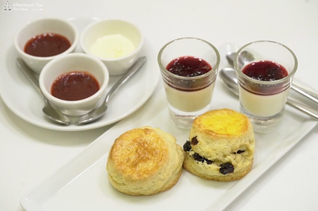 Scones, Clotted Cream, Berry Jam, Panna Cotta