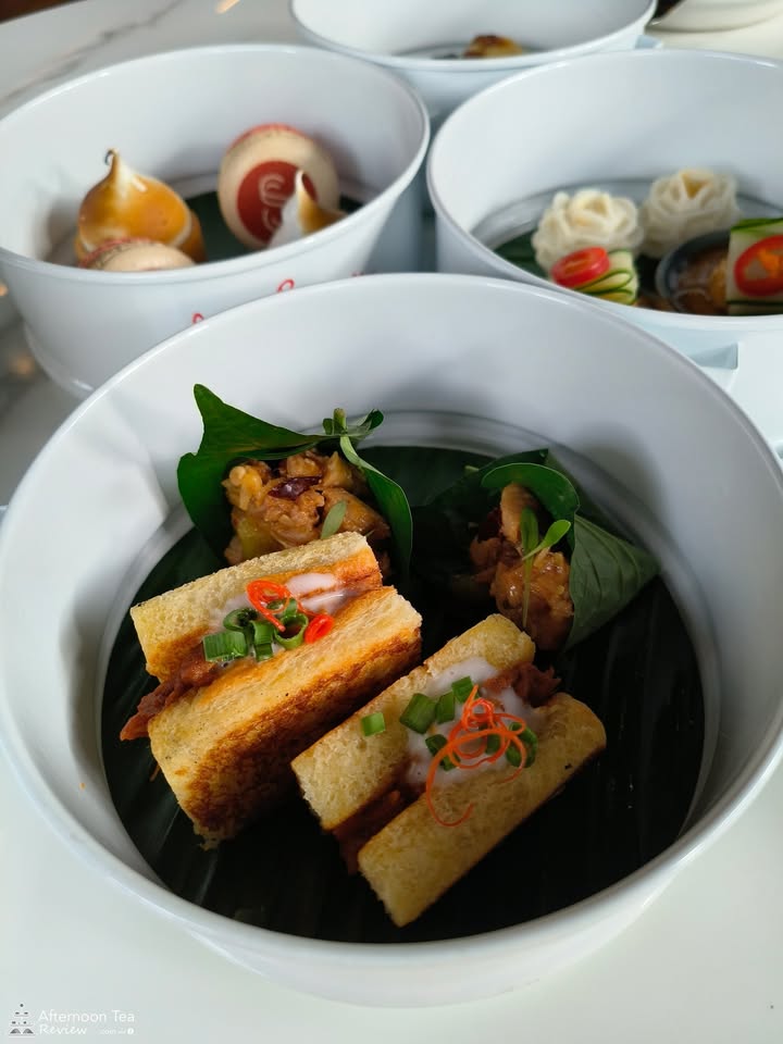 Miang Khum Pla Yarng Pulled Pork Harmony Sandwiches